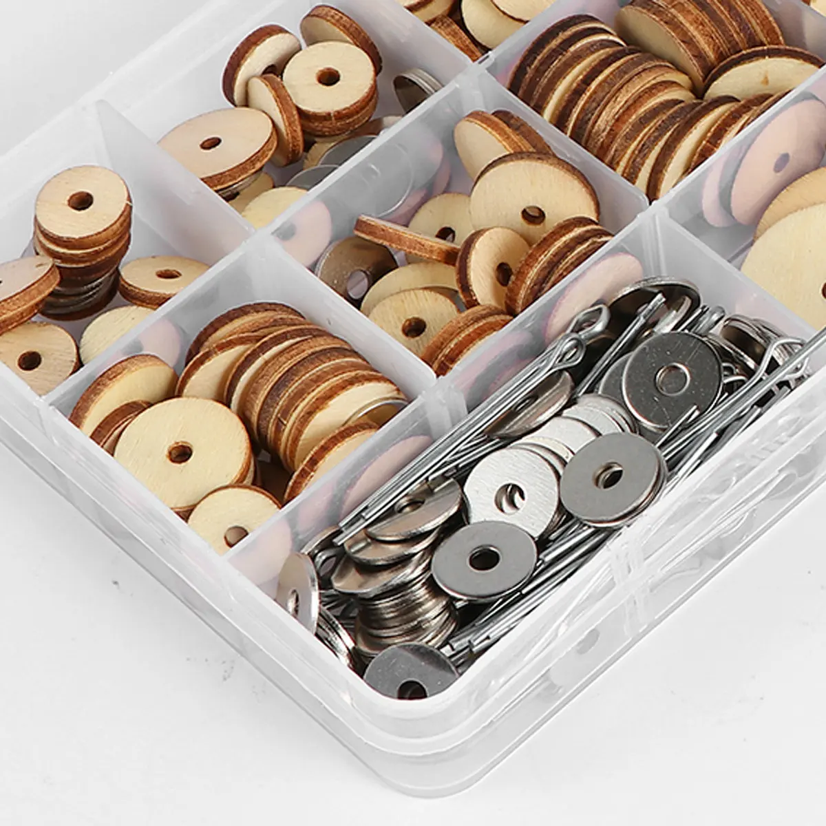 

90Sets Wooden Joint Connectors for Handmade Craft Puppets Bear Rotatable Articulated Parts Ideal DIY Gift Parents Kids