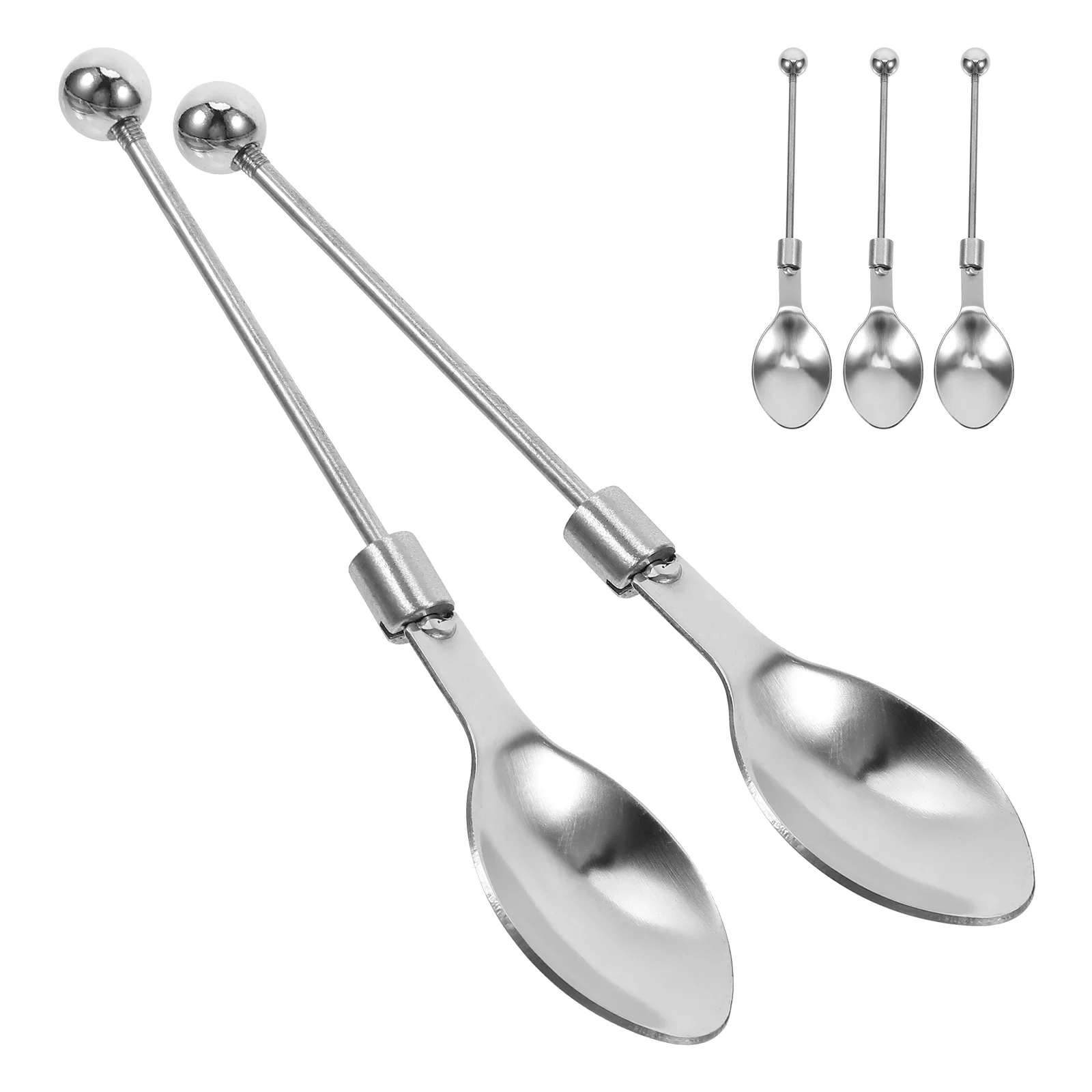

5Pcs DIY Beadable Spoon Stainless Steel Zinc Alloy Coffee Tea Stirring Mini Spoons for Dessert Ice Cream