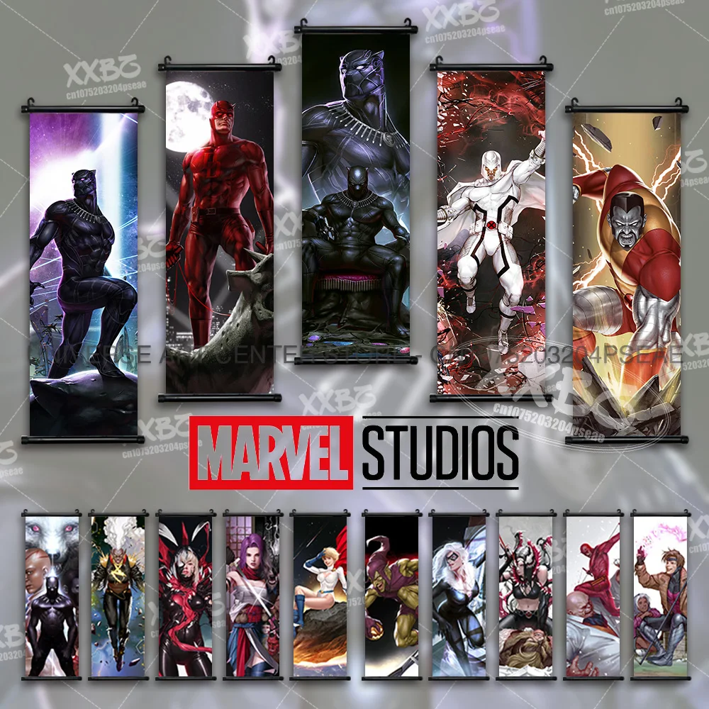 

Marvel Canvas Posters Loki Home Decor Venom Wall Art Avengers Hanging Paintings Black Panther Scrolls Picture Moon Knight Mural