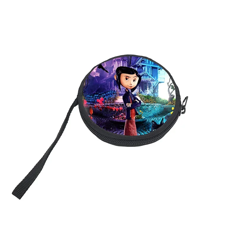 The New Coraline Series Pattern Children's Coin Wallet Student Portable Cartoon Small Wallet Coin Key Storage Bag Kids Gifts