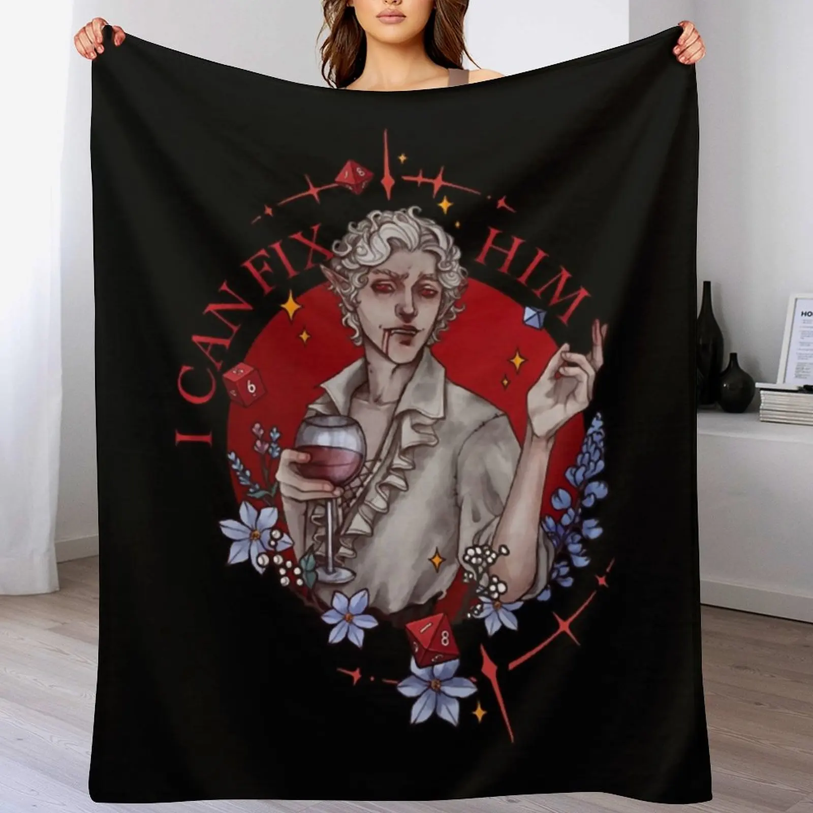 

Astarion - I can fix him Throw Blanket Soft Plush Blanket as Housewarming Gift