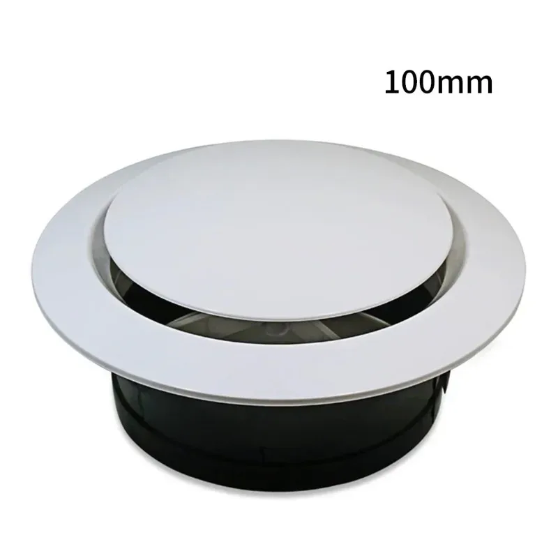 Heating Ceiling Round Vent ABS White Decorative Air Vent Cover Ventilation Grill Outlet For Wall Ceiling 75mm 100mm 150mm 200mm