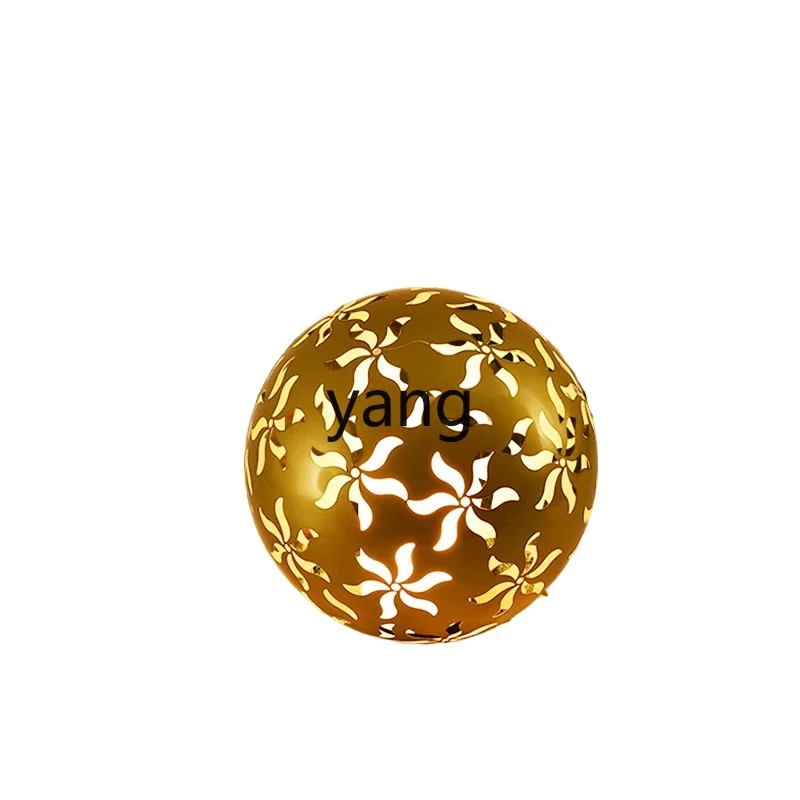 LTT solar lawn ornament hollow round ornament outdoor courtyard ornament scenic grass