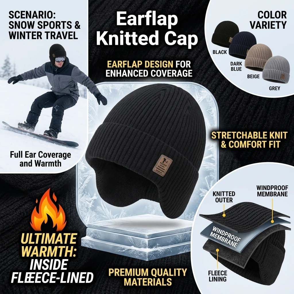 New Mens Fashion Winter Hat Warm Stocking Beanie Women Thick Knitted Hats With Smoth Velet Lining For Daily Skull Cap