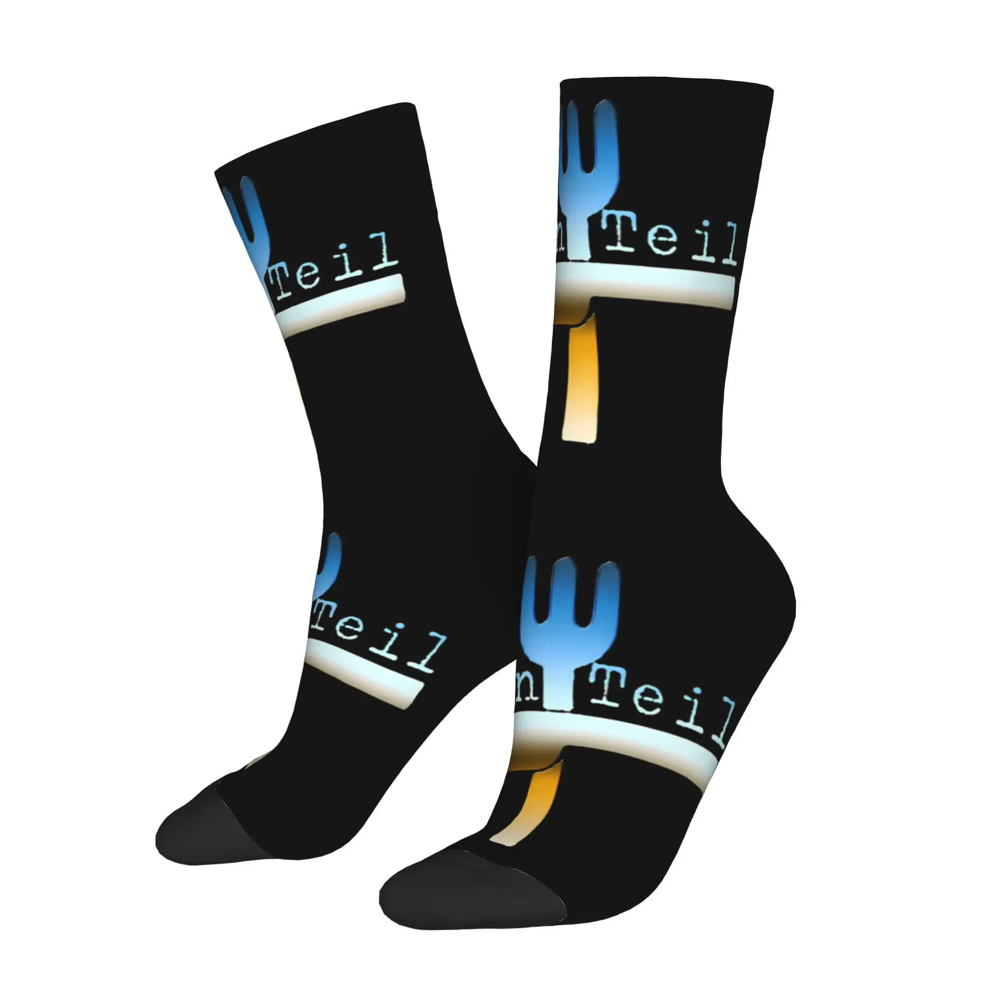 

Vintage Mein Teil Blue Men's Socks Krautrock Rock Band Unisex Hip Hop Happy Crew Sock Gift