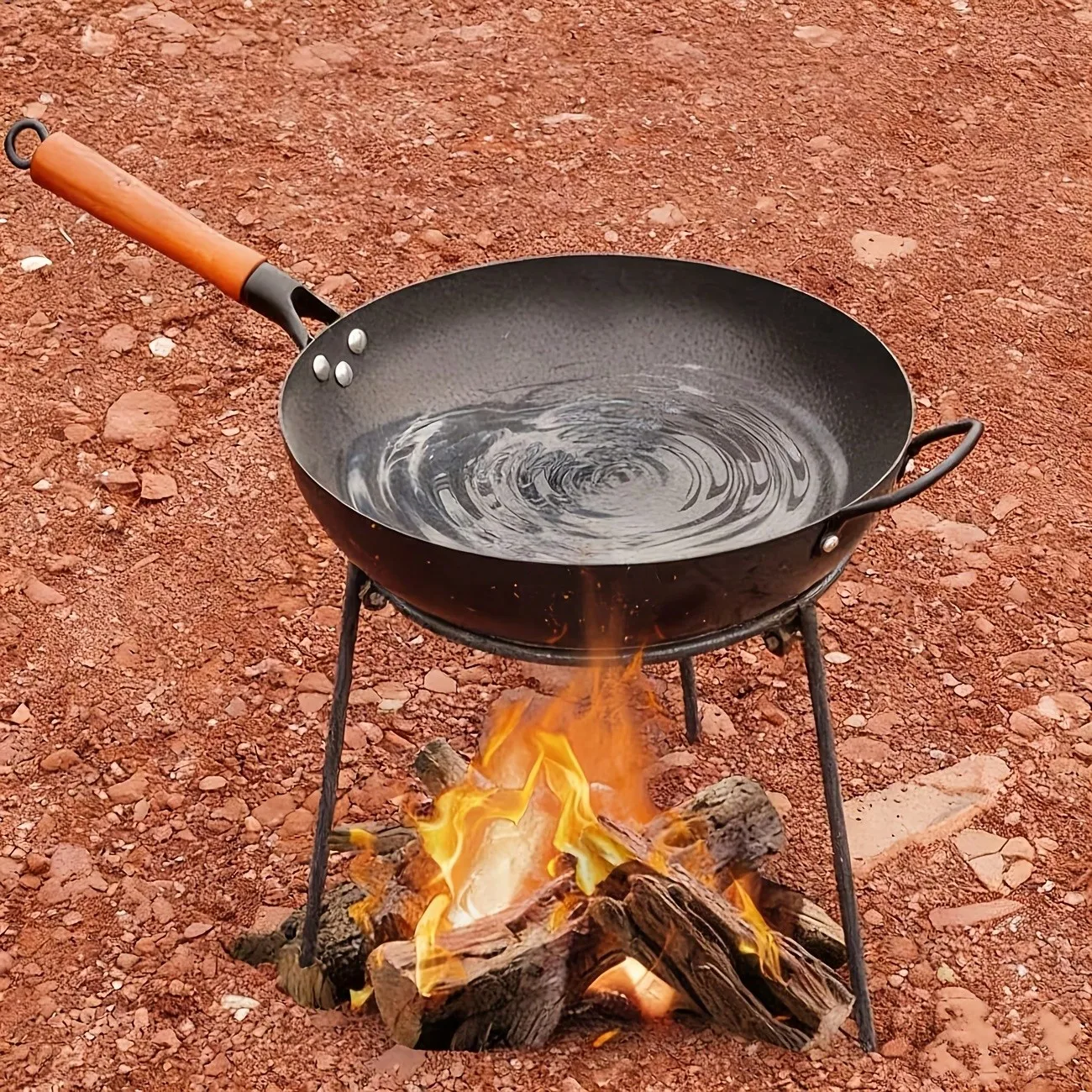 Trípode portátil para acampar - Camping Cooking Survival reseña y precio