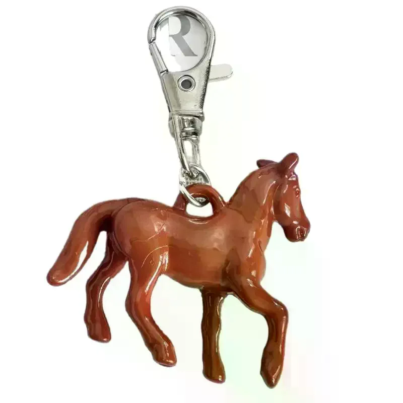 Kawaii colorato 3D cavallo portachiavi simpatico animale resina cavallo portachiavi fascino impiccagioni zaino borsa ciondolo decorazione chiavi regalo