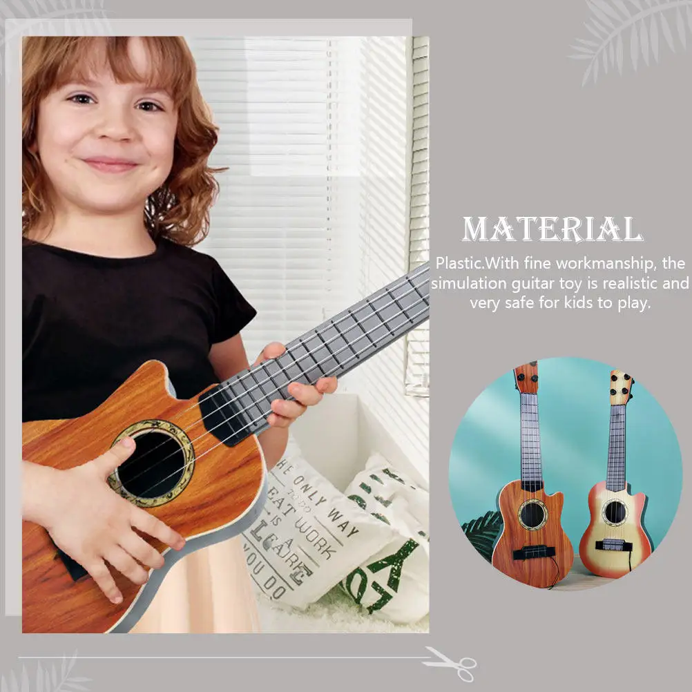 

Игрушечная гитара для детей, пластиковый музыкальный инструмент, развивающая игрушка для раннего обучения, пластиковый струнный инструмент для начинающих
