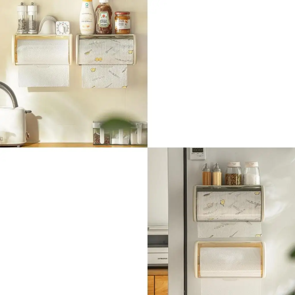 Paper Towel Dispenser Wall Mount Napkin Holder Fashionable Tissue Storage Rack