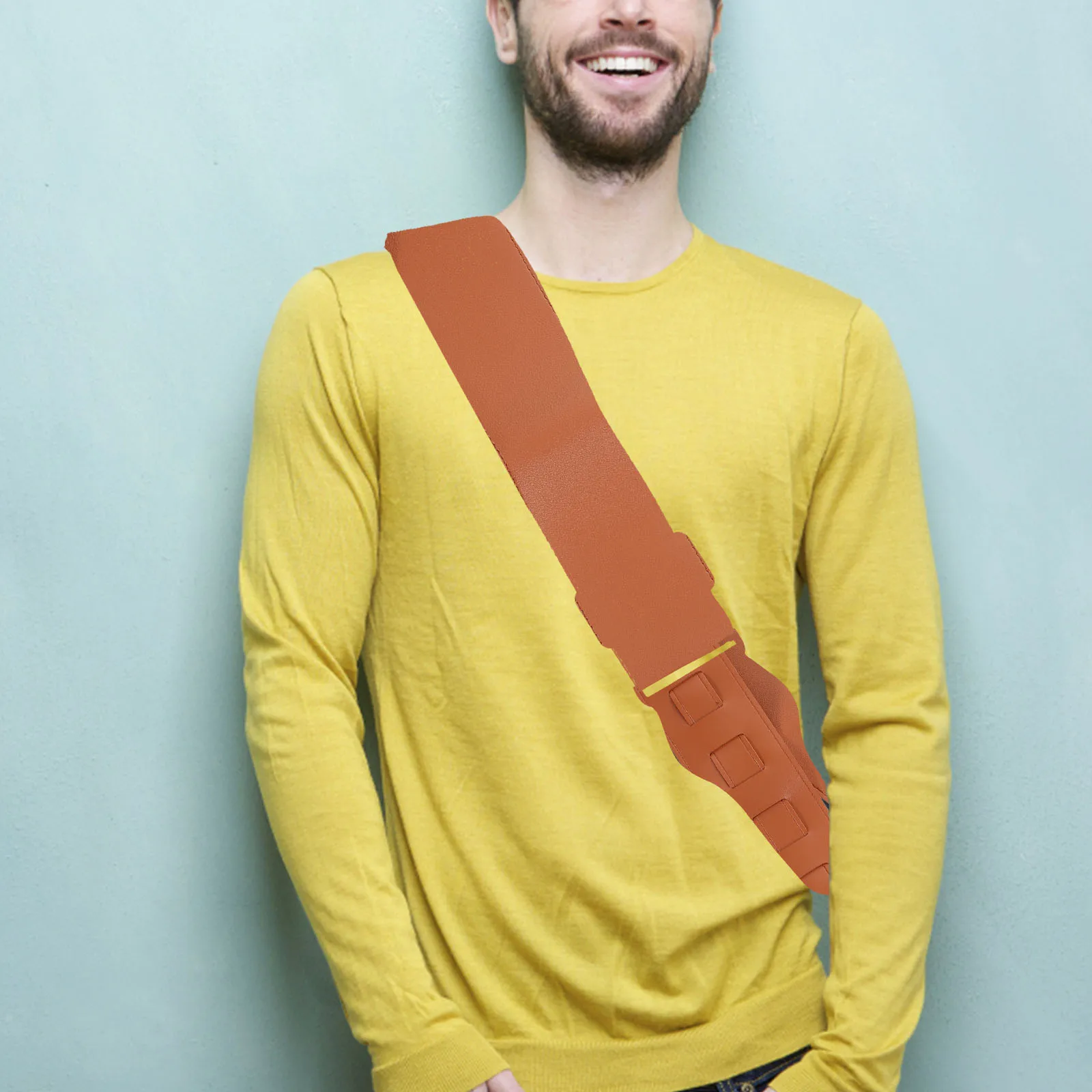 

Chic Adjustable Electric Strap Bass Guitar Shoulder Belt Pu Decorative Replacement Guitar Sling Durable Comfortable