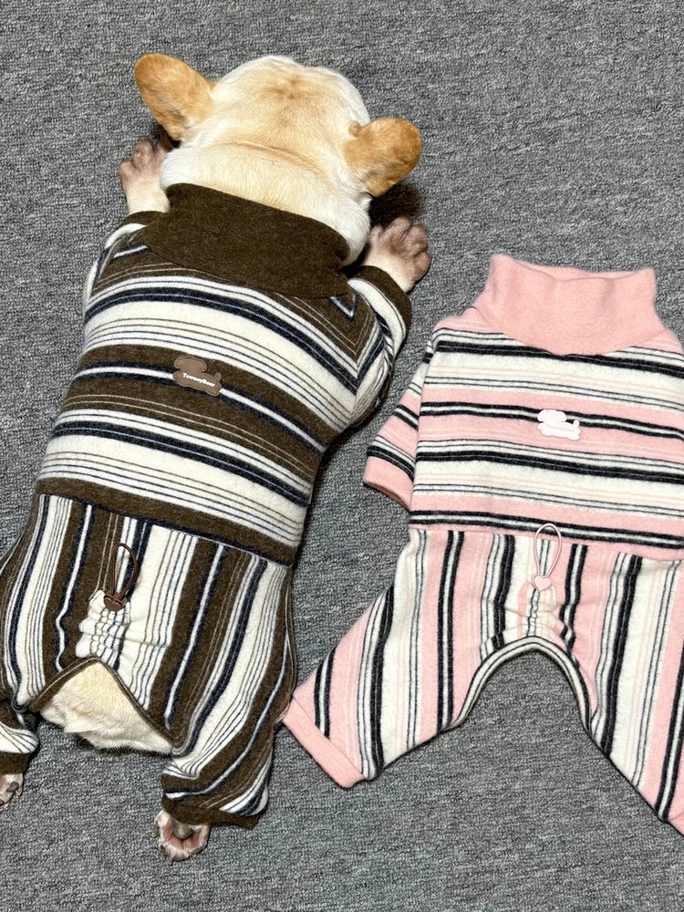 Warm Striped Dog Cl…