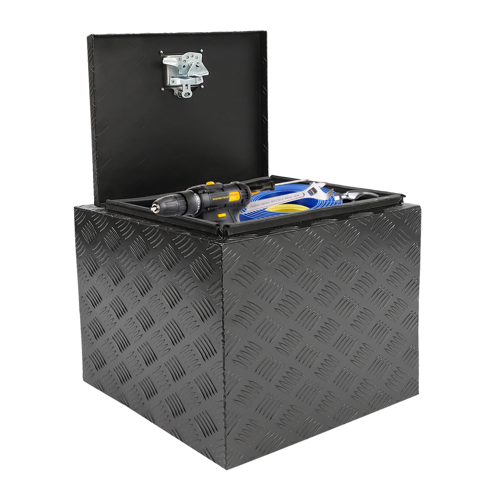 18"X17" X18 "Heavy-Duty Aluminum Tool Truck Bottom Box, Truck Trailer Storage And Locking-