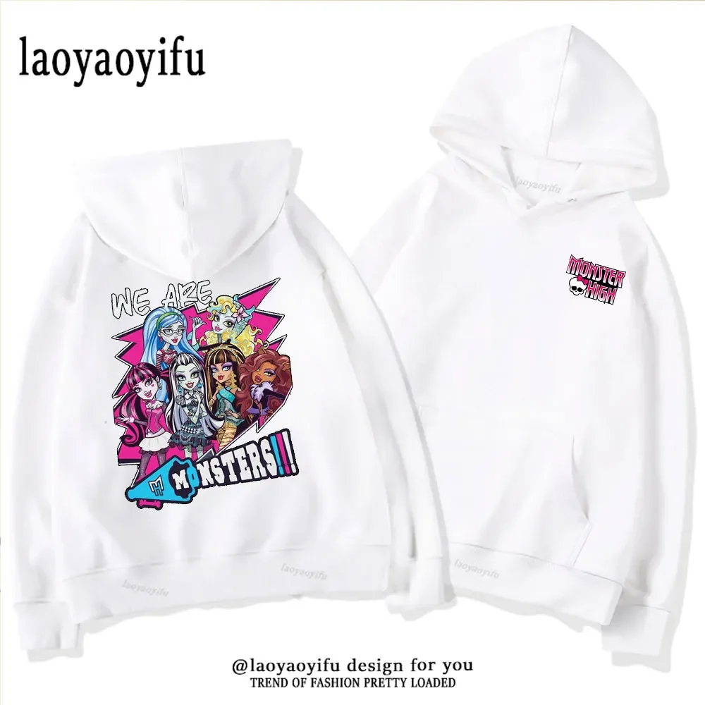 Classic Cartoon Lagoona Monster High Classic Sweatshirt Women Kawaii Style Autumn Hoodies Vintage Printed Streetwear Coat