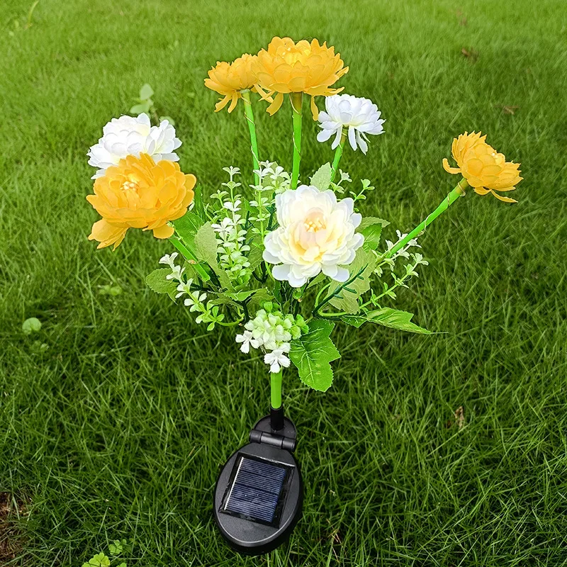 

Solar Flower Ground Lights Simulated Snow Lotus LED Lamps Waterproof Outdoor Garden Yard Wedding Camping Landscape Decor