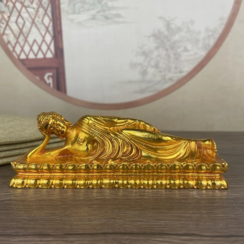 

Gilt Lying Buddha Shakyamuni Buddha Statue Reclining Buddha Sleeping Buddha Ornament Tathagata Buddha Home Decor Craft Ornament