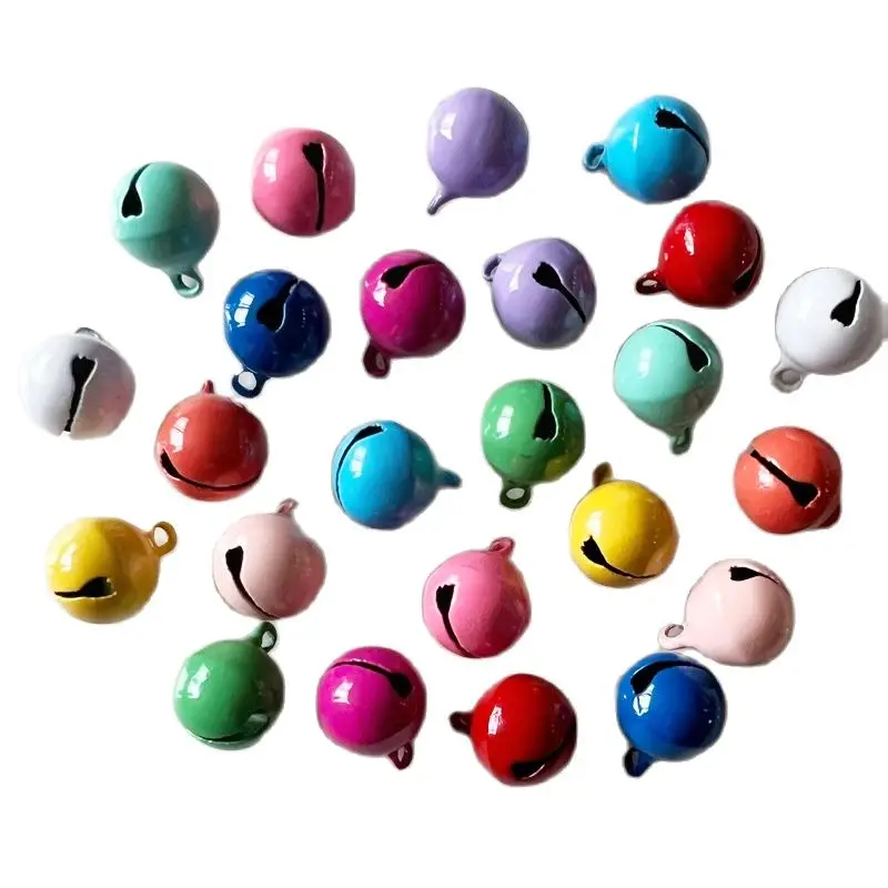 50pcs 12mm DIY Copper Bells Christmas Gingle bell Wedding Party Decoration Handmade Crafts Ornaments Pets Toys