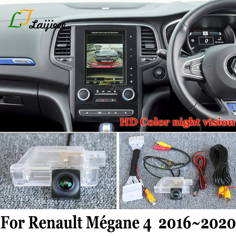 

For Renault Megane 4 2016~2020 Original Screen R-link 2 HD Night Vision Rear View Parking Reverse Camera With Adapter Cable