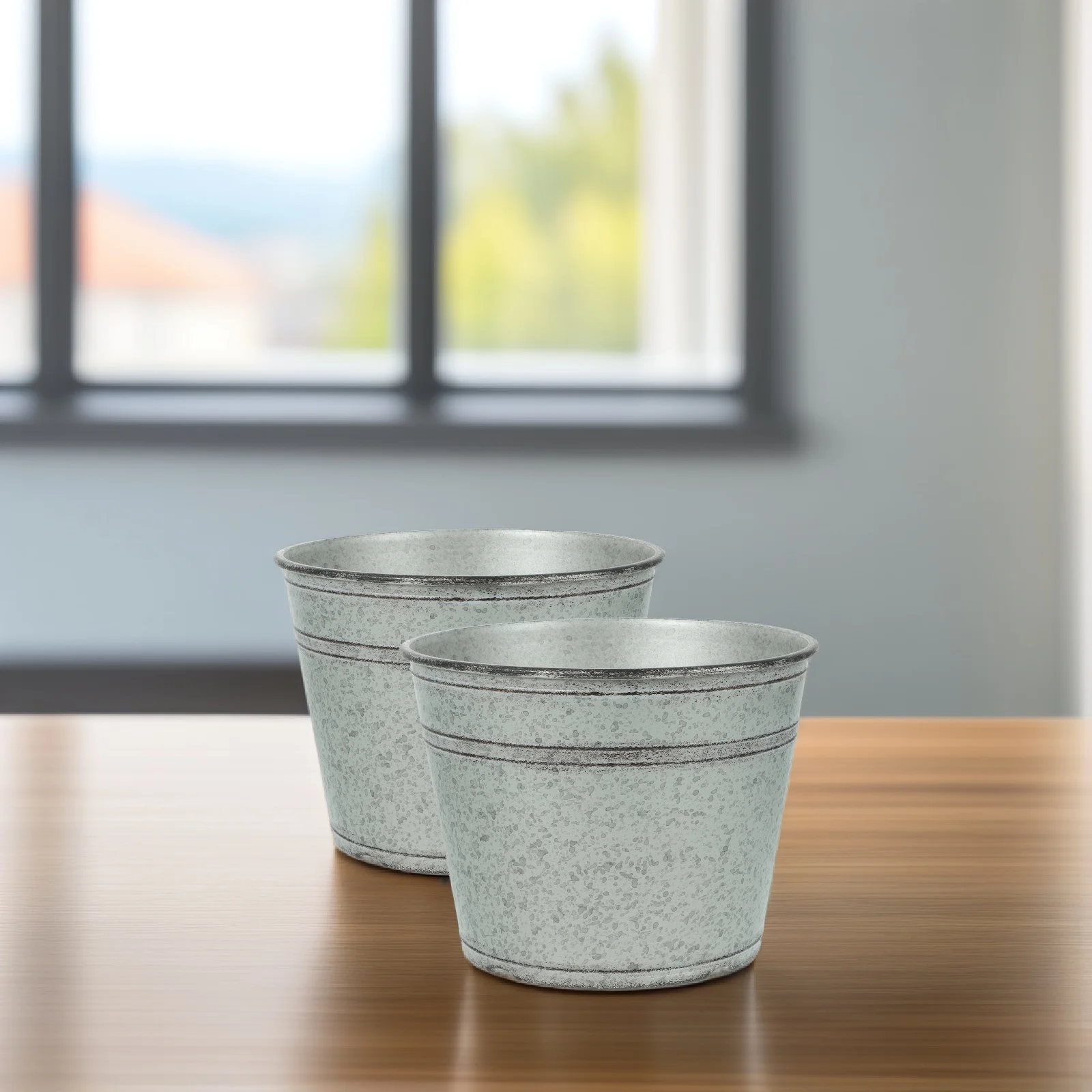 

2pcs Retro Plastic Flower Pot Vintage Planter for Durable Orchid Nursery Pots Large Planters Fade Resistant