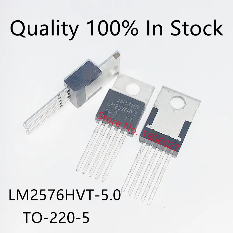 10PCS/LOT   LM2576HVT-5.0  LM2576-5.0  LM2576 TO220-5 voltage regulator 5V withstand voltage 45V