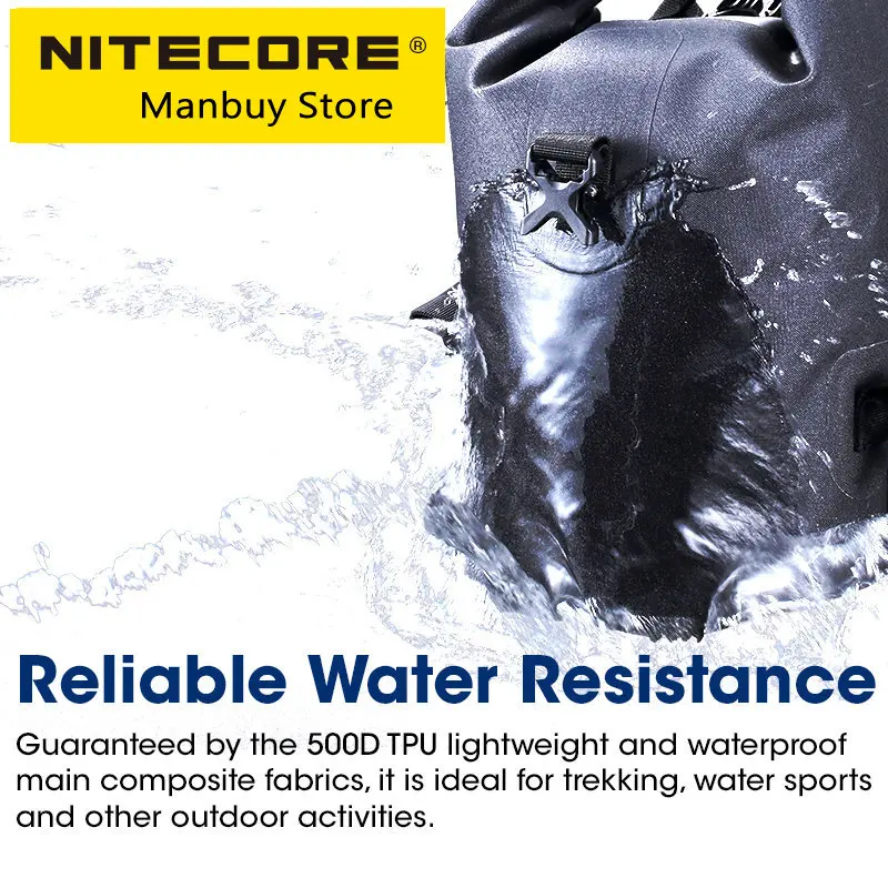 

NITECORE WDB05 5L Waterproof Dry Bag Outdoor Swimming Rafting Floating Boating Storage Pack Survive 500D TPU Composite Fabrics