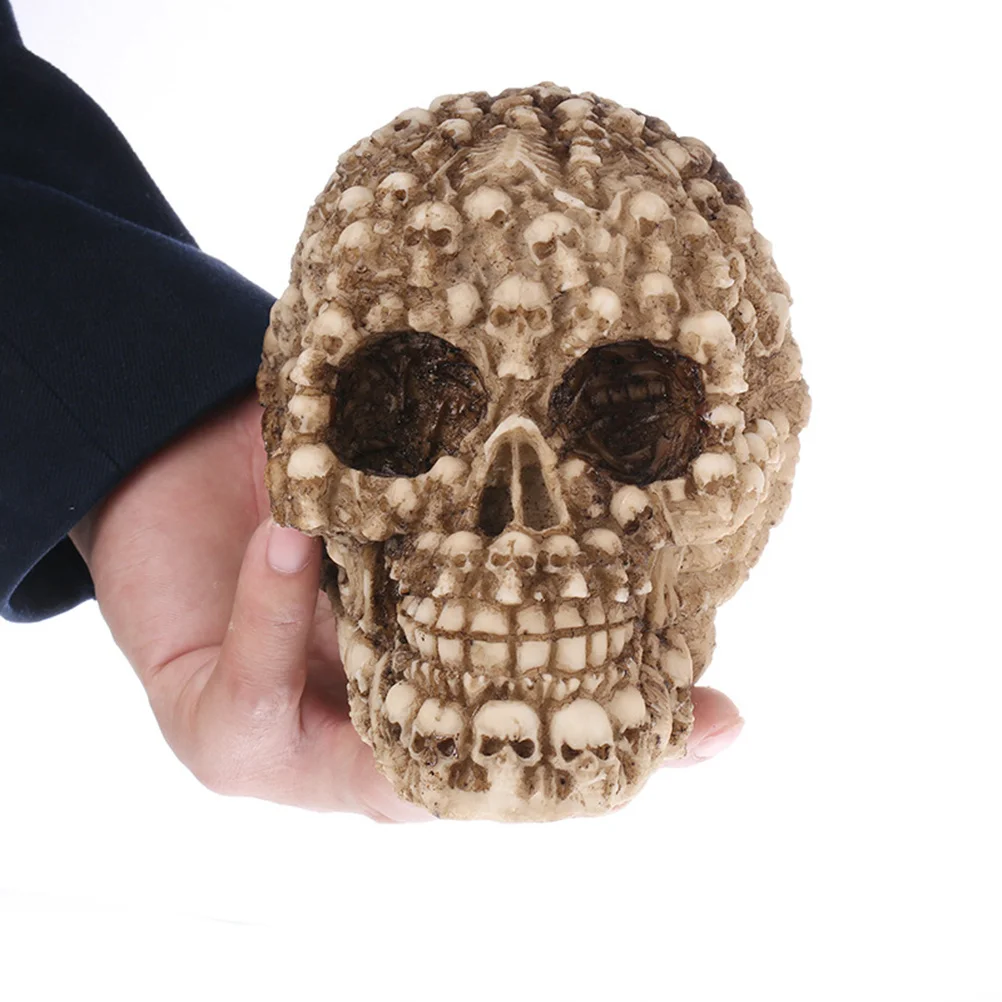 

Skull Decorations Halloween Head Human Figurines Resin Realistic Sculptures