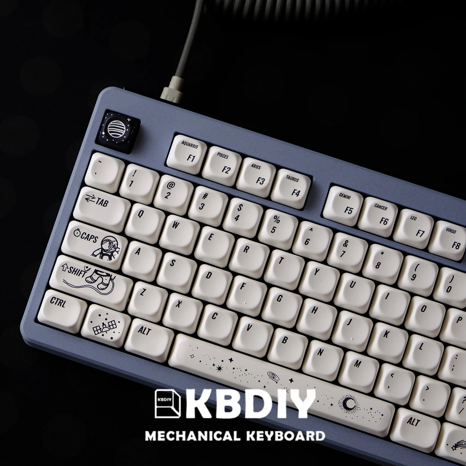 kbdiy pbt keycap para teclado mecanico outer space keycaps grupo perfil koa interruptores mx personalizados sublimacao bonito faca voce mesmo 135 chaves 01