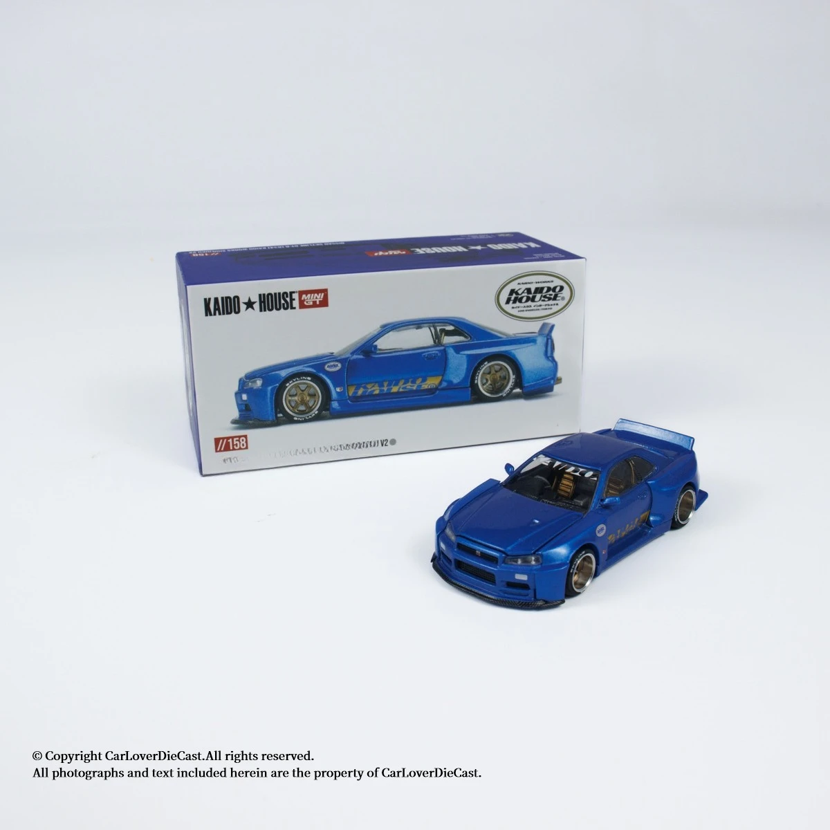 Kaido House + MINIGT 1:64 Skyline (R34) Kaido Works (V2 Aero) Modelo de coche
