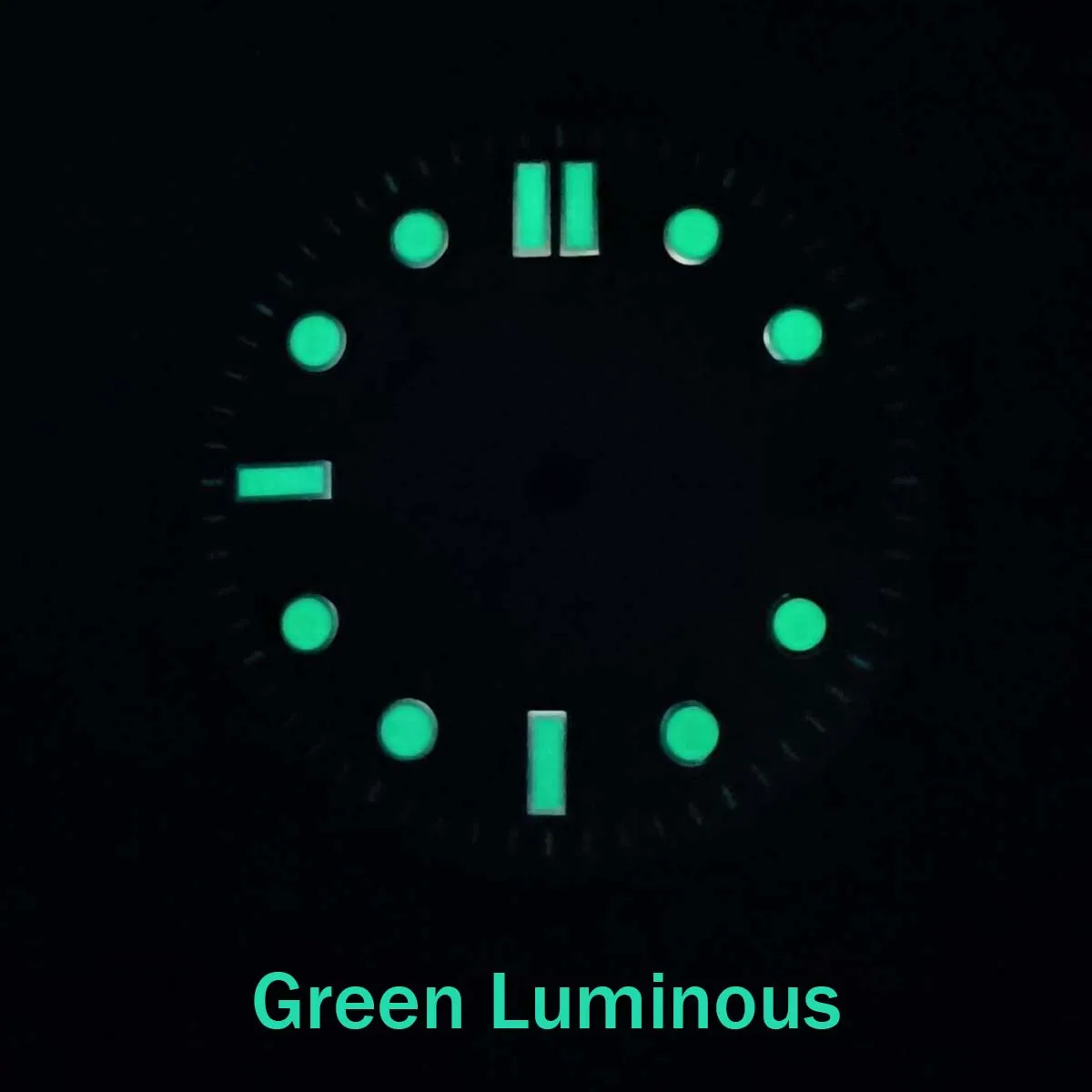 Replacement 31MM Watch Dial Green Luminous Dial for NH35 Movement Watches Modification Parts