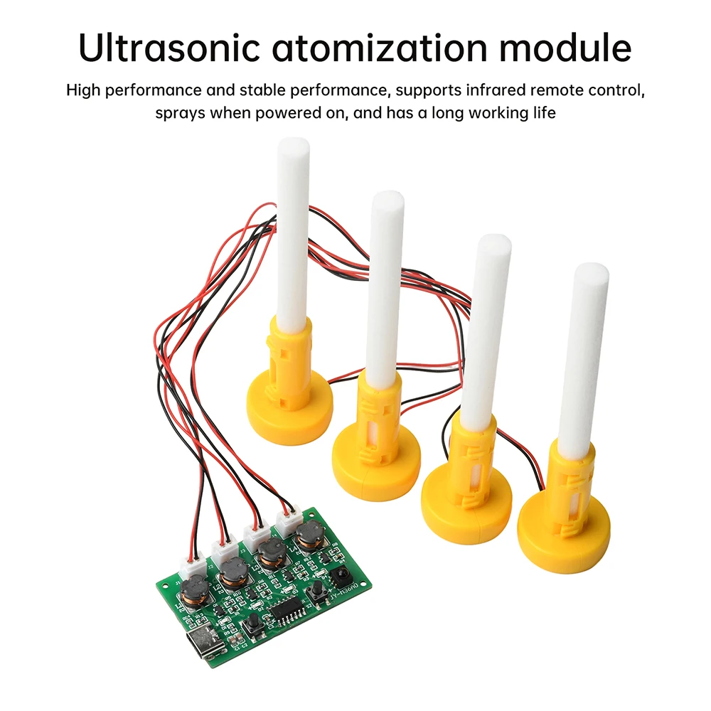 DC 5V RF Infrared Remote Control Four Jet Humidifier Module Atomization Control Board DIY Ultrasonic Atomizer Type C image 5