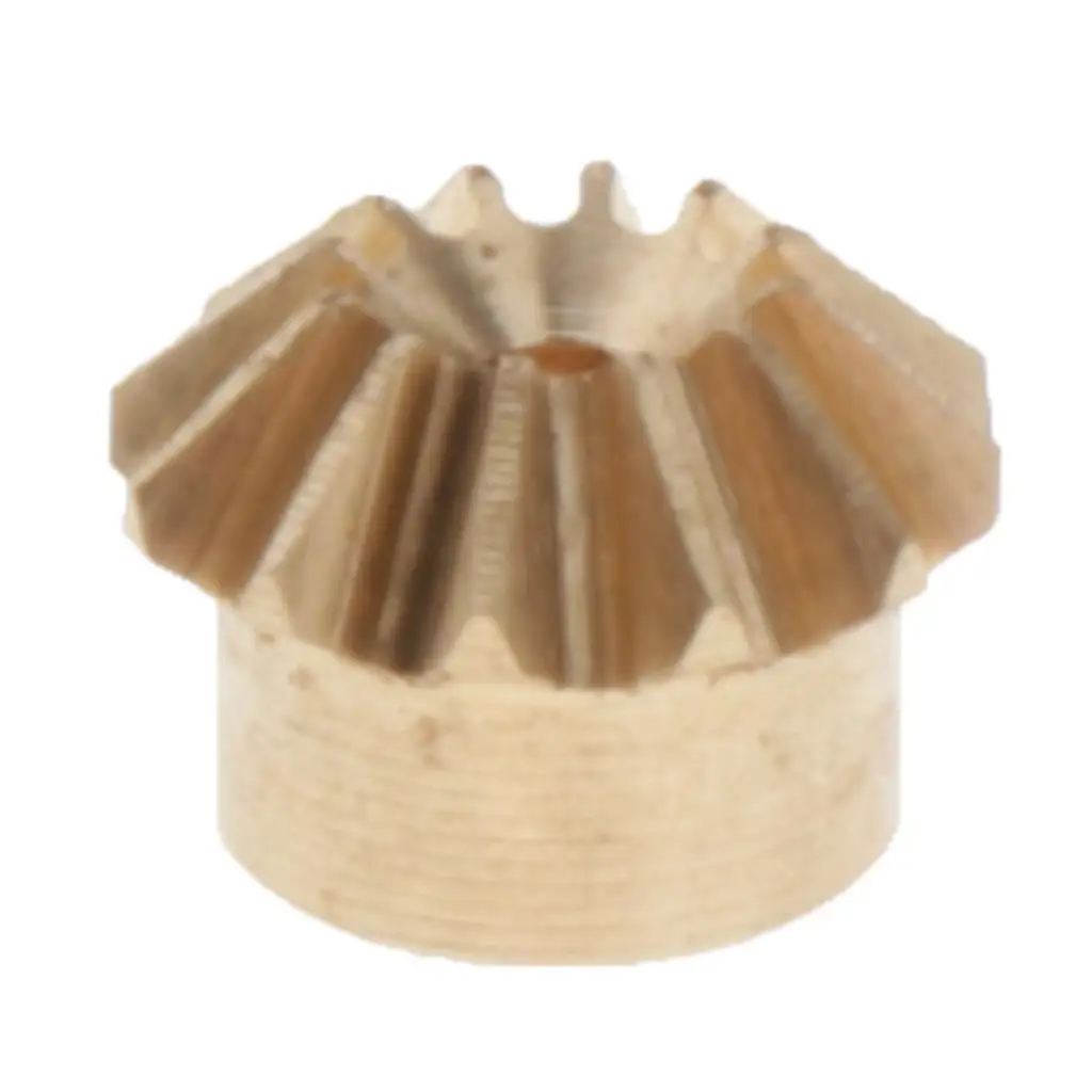 Brass 0.4 Modulus 12 1mm Hole Diameter 45 Degree Tapered Wheel Gear