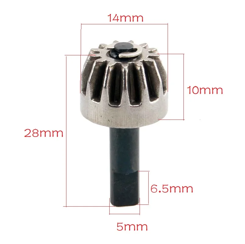 High Hardness Steel Differential Gear Set for HSP 1/10 RC Car Fits 94101 94102 94103 94107 94111 94123 Models Durable Upgrade