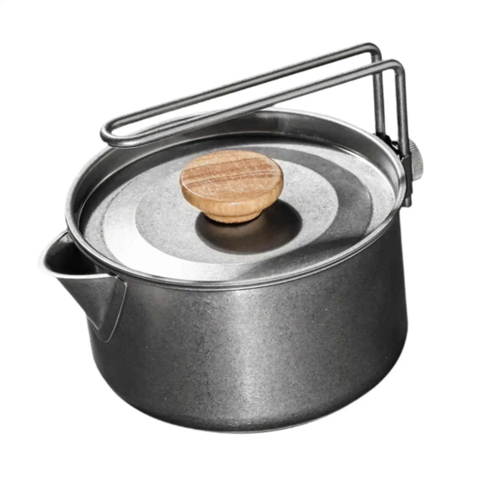 Versatile Stainless Steel Camping Kettle 1.2L Teapot with Handle for Indoor Outdoor Use Hiking Backpacking Fishing and Picnic