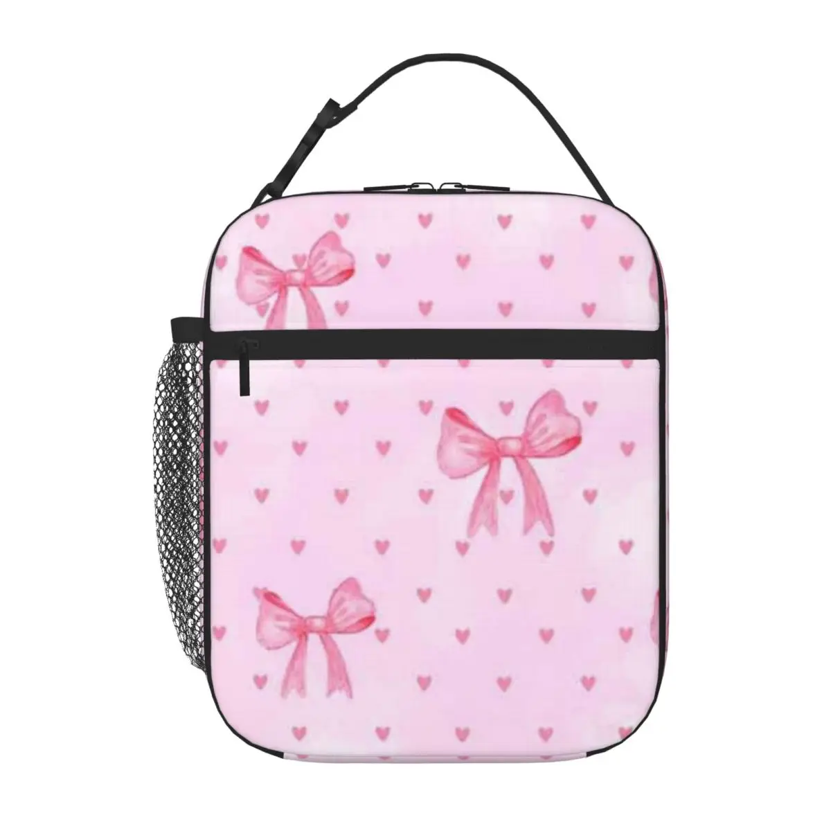 Bestselling Pink Love Foldable Design Food Cooler Bag Mountain Trip Commuter Lunch Bag