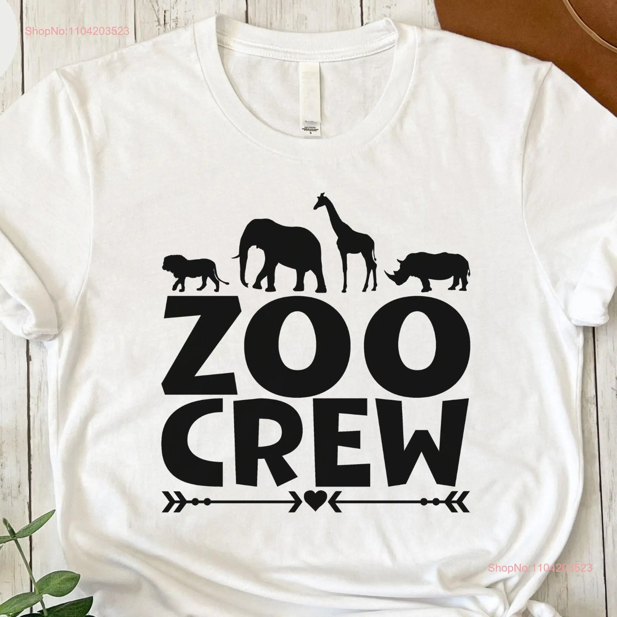 Zoo Crew T Shirt Animal Keeper Wild Life School Lover Mother Days Cool Family Trip long or short sleeves