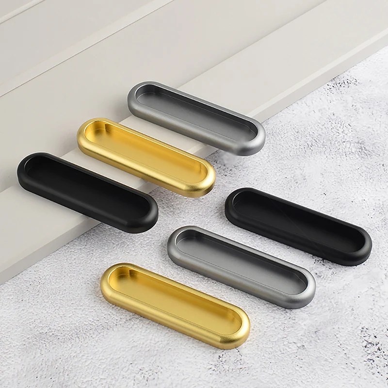 1PCS Non Punching Concealed Handle Storage Cabinet Door Handle TV Cabinet Drawer Sliding Door Window Partition Door Handle