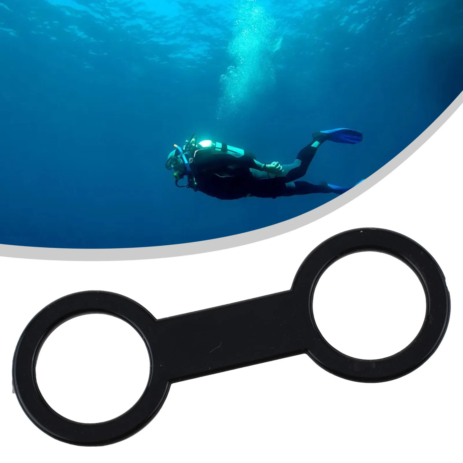 Diving Tube Holder Retainer Clip Silicone Snorkel Strap 10cm Length Plastic Breathing Tube Quick Release Design