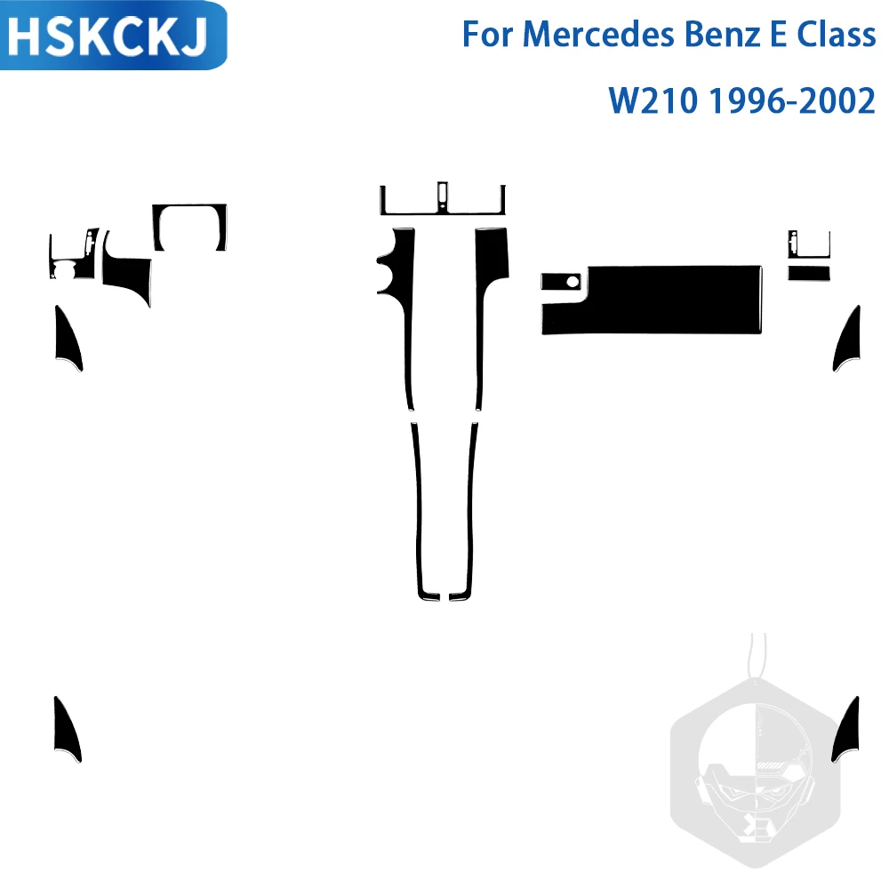 

For Mercedes Benz E Class W210 1996-2002 Black Plastic Accessories Car Interior Gear Side Trim Sticker Decoration