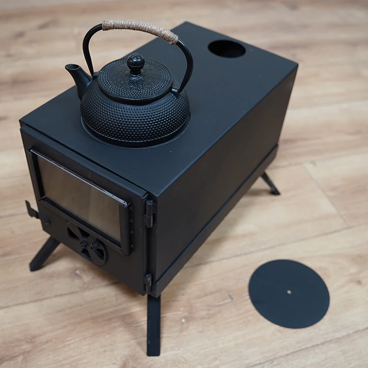 

Glass Door Camping Wood Stove With Oven Outdoor Camping Portable Stove Charcoal Mini Outdoor Portable Firewood Stove