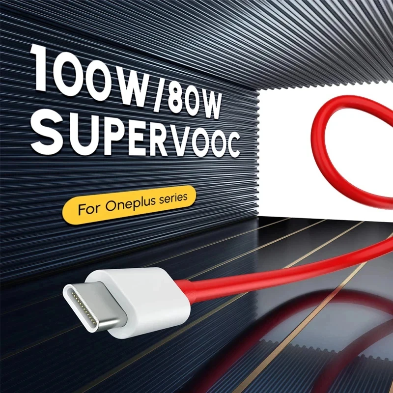 Original 100W 80W Supervooc Fast Charger Cable USB Type C 8A Warp Charge Cord For Oneplus 12R 12 11 11R 10 Pro Ace 3 2 Nord N30