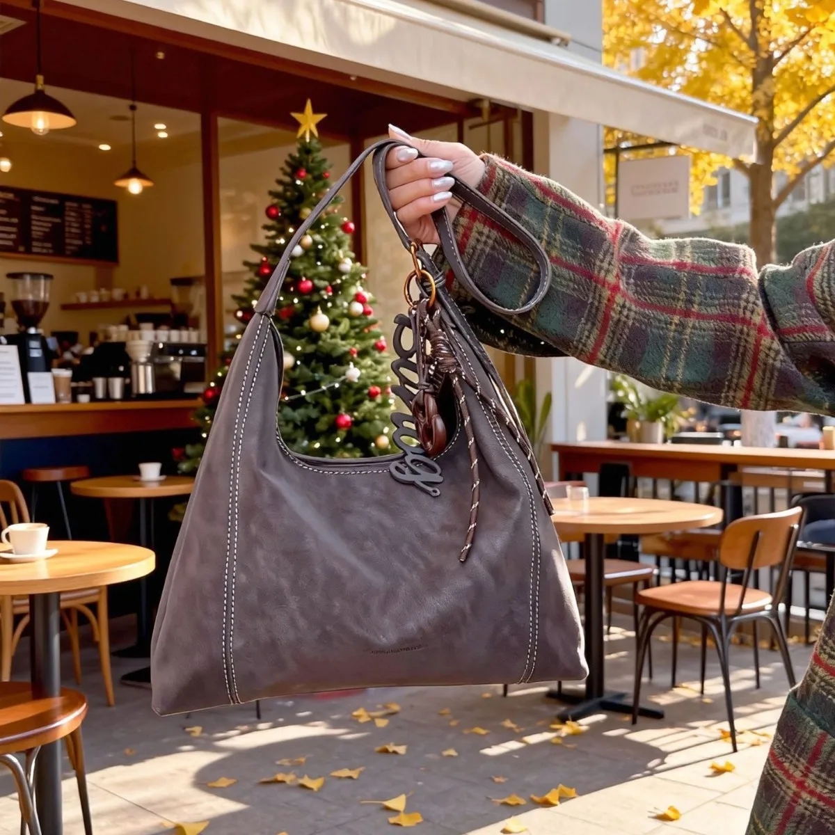 

Сумка на одно плечо, осенне-зимняя, вместительная, женская, элегантная, для повседневного использования, универсальная, в ретро-стиле, простая.