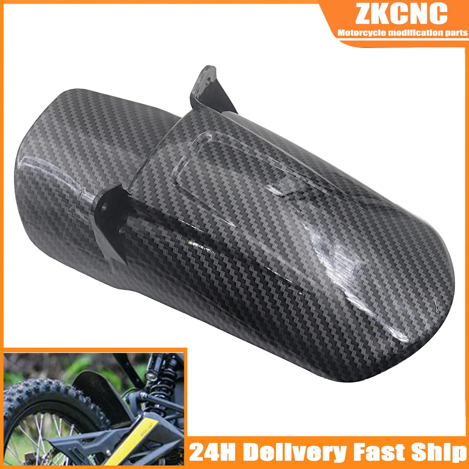 Motorcycle Imitation Carbon Fiber Rear Wheel Mudguards Fender For Sur-Ron Surron S X Off-Road Electric Cross-country Bike