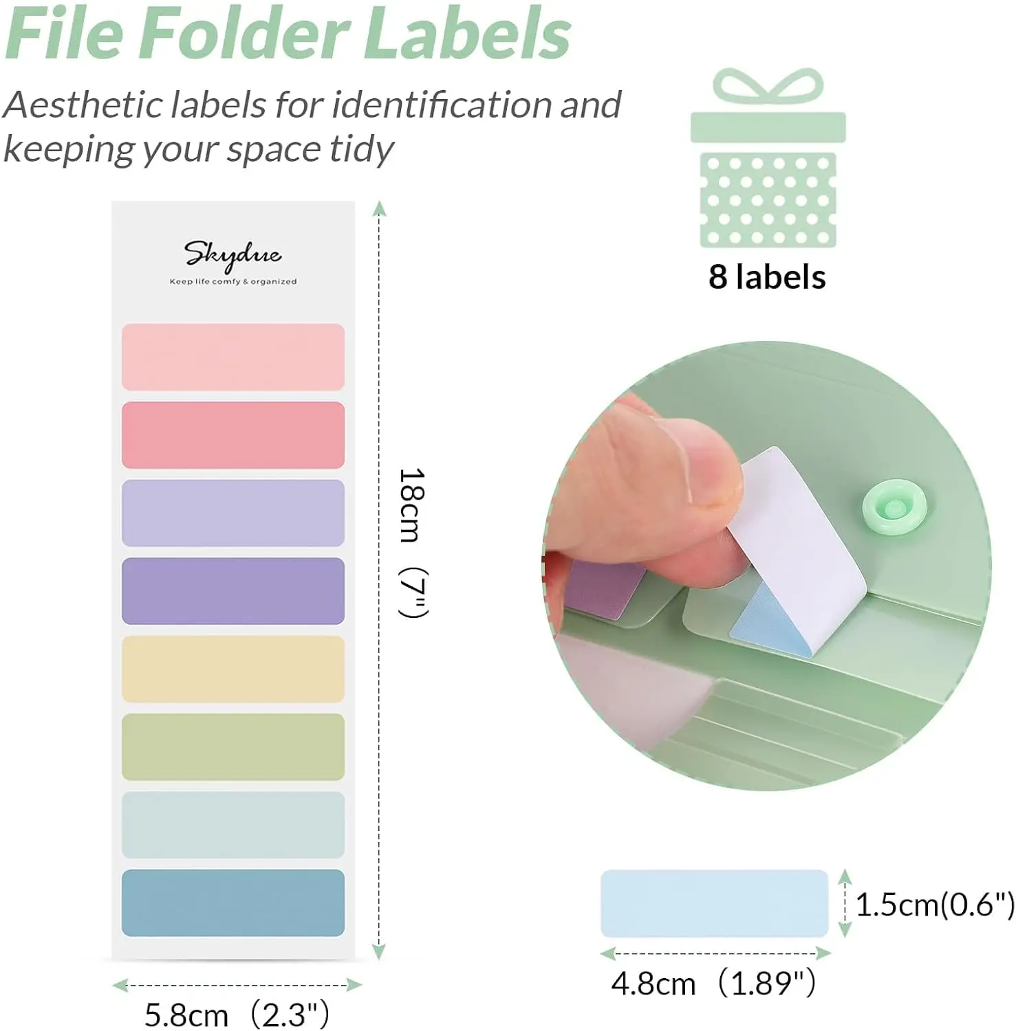 Expanding File Folder with 5 Pockets, Accordion Document Organizer for Letter/A4 Size, Portable Bill Receipt Holder, Office School Supplies, Pea Green view 4