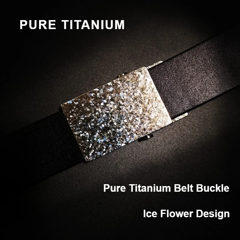 

35mm Pure Titanium Belt Buckle - Rustproof Durable Hypoallergenic, Roller Auto Buckle Men Leather Belt Jeans Suit Accessory