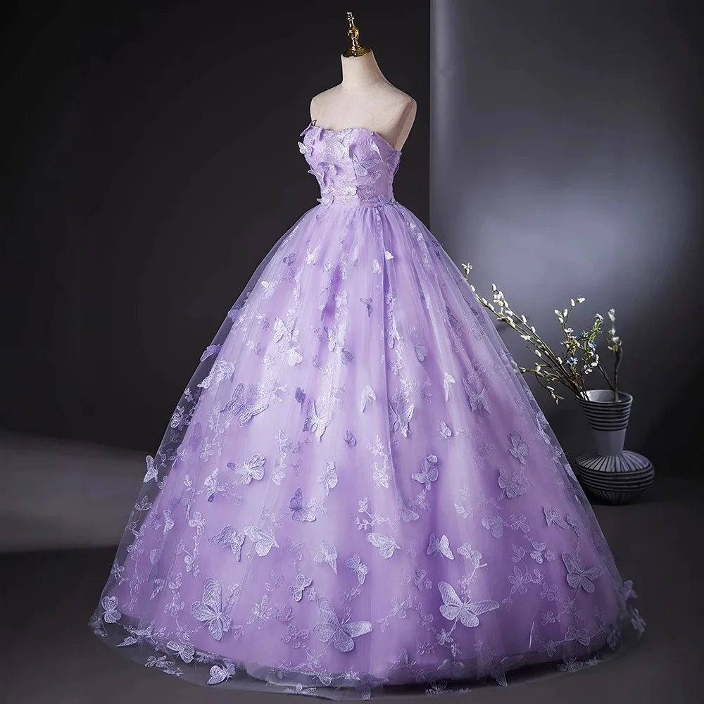 SONDER 魅力的なストラップレス Vestidos デ フィエスタ フォーマル オフショルダー イブニング ドレス 優雅なアップリケ カスタム オケージョン ドレス