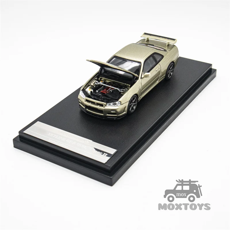 Motorhelix MH 1:64 Skyline GT-R Mk5 R34 V-SPEC-II limited799 Diecast Model Car