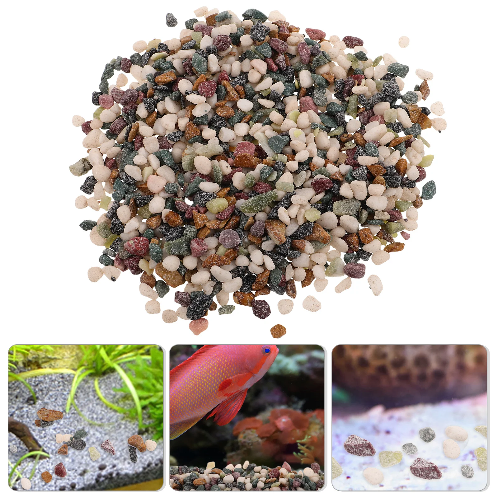 

Natural Aquarium Gravel Stream Stones 3-6mm Decorative River Rocks Fish Tank Bottom Stone Small Pebbles Aquarium Landscaping