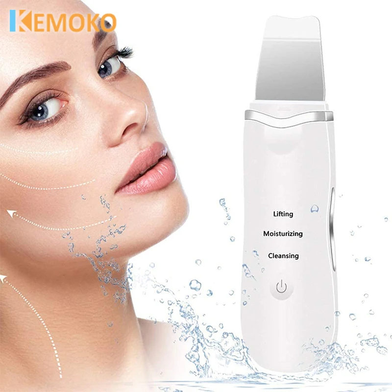 Ultrasonic Skin Scrubber Scrubber Deep Vibrate Facial Cleaner Shovel Face Scrubber Peeling Black Head Remover Facial Massager
