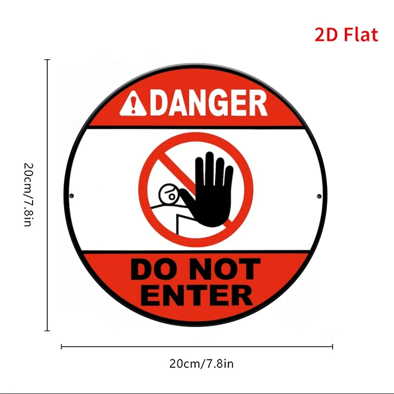 2D Flat, 4pcs, No Trespassing Metal Art Sign, Suitable as Fun Wall Decor for Outdoor Spaces, Living Rooms, Bedrooms, Bathrooms,