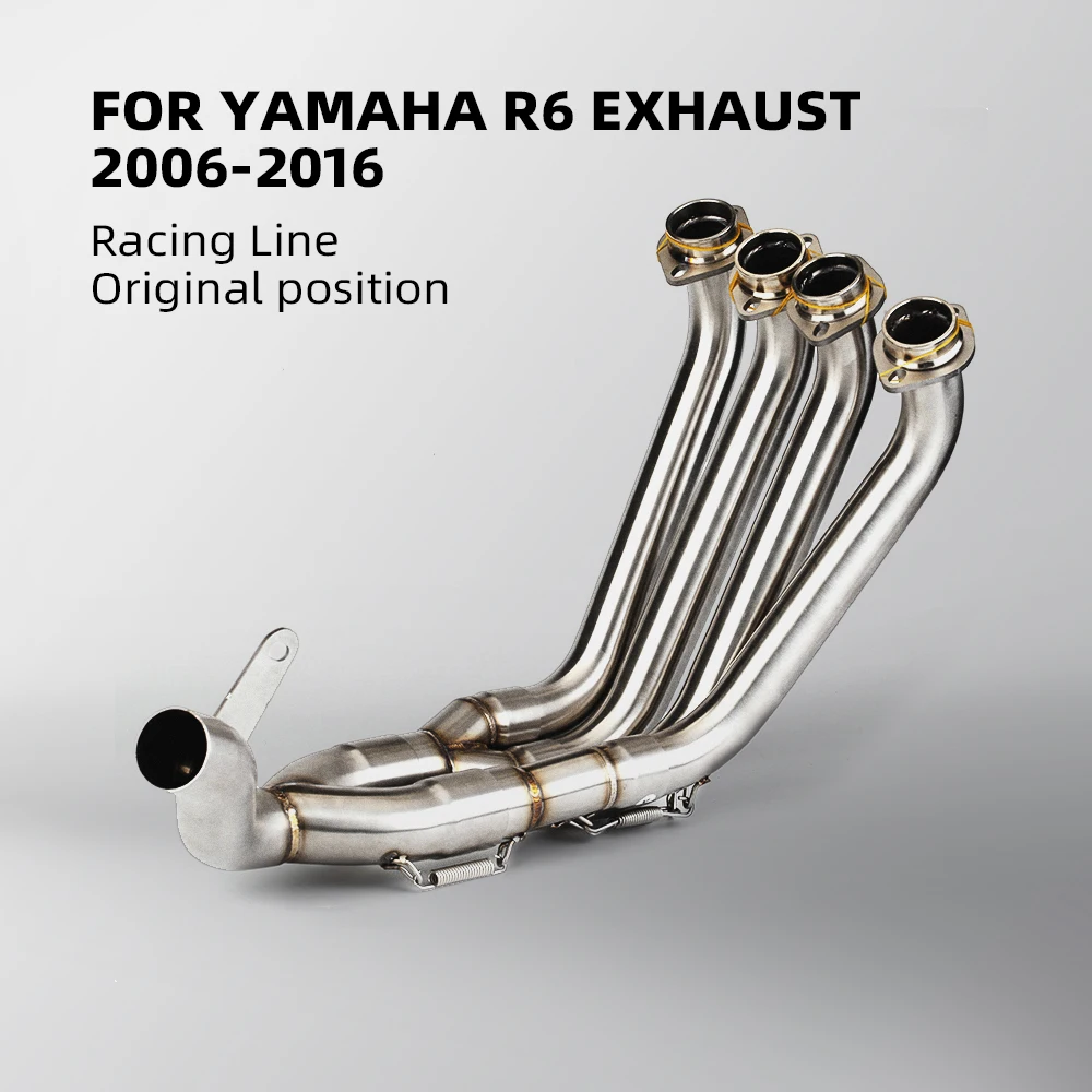 YAMAHA R6 system front pipe connection pipe with original muffler and motorcycle exhaust connection pipe for escape slide sleeve