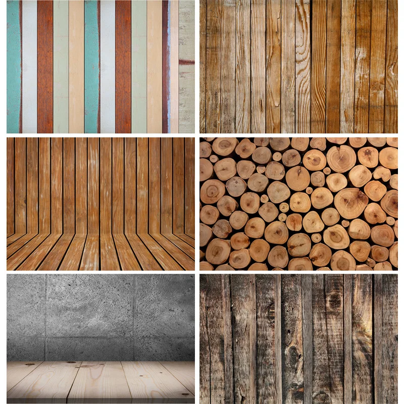 

SHUOZHIKE Art Fabric Wood Board Photography Backdrops Props Wooden Plank Floor Photo Studio Background 201119MKB-03